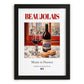Beaujolais – French Red Wine, Vinoteca Painting, in sleek black frame