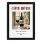 Côte-Rôtie – French Red Wine, Enoteca Wall Art, in sleek black frame