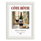 Côte-Rôtie – French Red Wine, Enoteca Wall Art, placed in minimal white frame