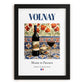 Volnay – French Red Wine, Vineyard Terrace Poster, in sleek black frame