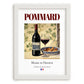 Pommard – French Red Wine, Vinoteca Poster, placed in minimal white frame