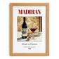 Madiran – French Red Wine, Vinoteca Illustration, set in oak frame