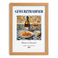 Gewurztraminer – French White Wine, Wine Bar Wall Art, set in oak frame