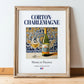 Corton-Charlemagne – French White Wine, Vinoteca Poster, in wooden frame leaning on the floor