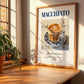 Macchiato – Italian Coffee, Book Café Wall Decor, no-text version framed in wood