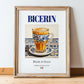 Bicerin – Italian Coffee, Book Café Art, in wooden frame leaning on the floor