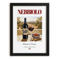 Nebbiolo – Italian Red Wine, Wine Bar Poster, in sleek black frame