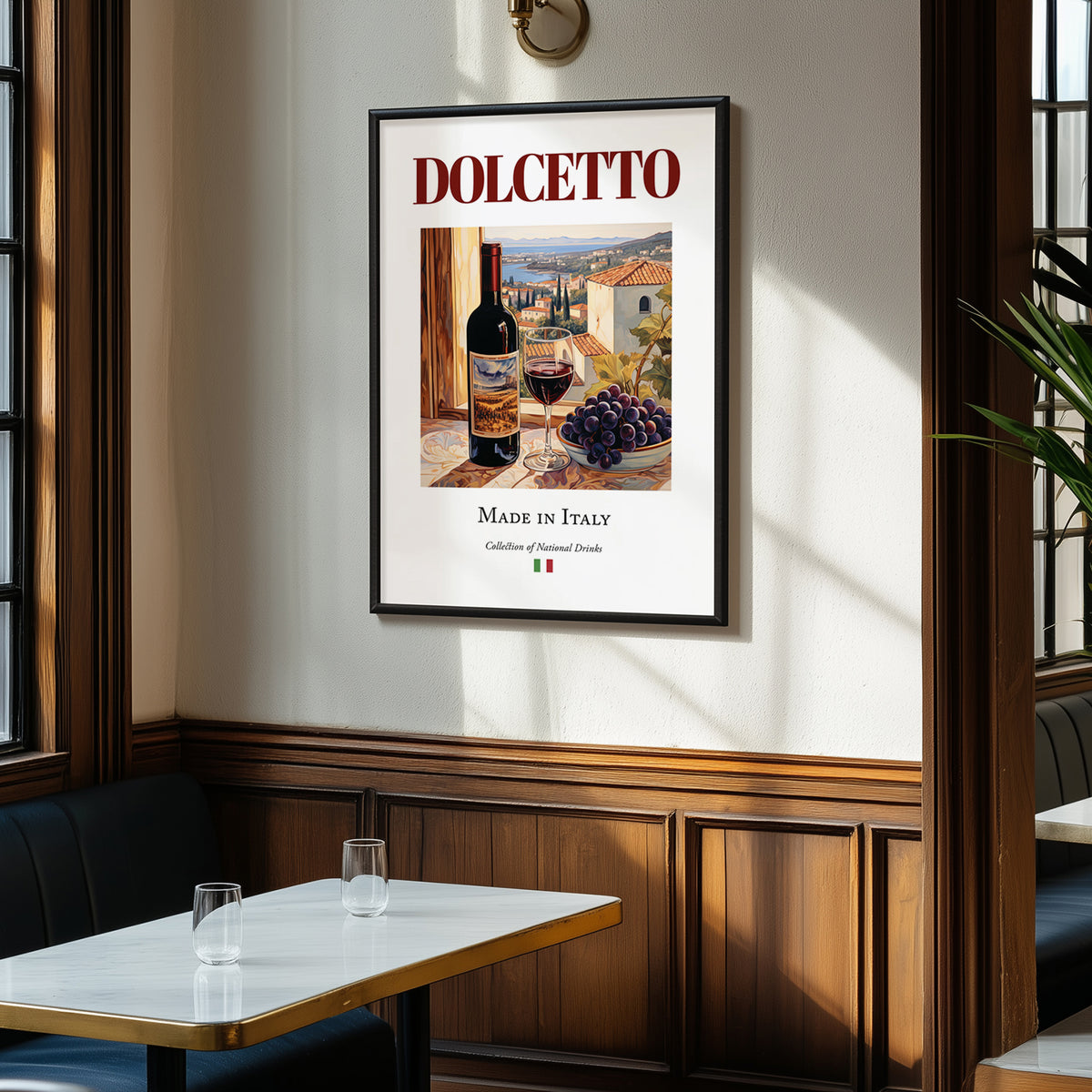 Dolcetto – Italian Red Wine, Wine Bar Print, clean layout with no caption