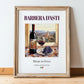 Barbera d'Asti – Italian Red Wine, Wine Bar Wall Art, in wooden frame leaning on the floor
