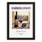 Barbera d'Asti – Italian Red Wine, Wine Bar Wall Art, in sleek black frame