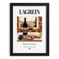 Lagrein – Italian Red Wine, Wine Bar Wall Art, in sleek black frame