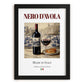 Nero d’Avola – Italian Red Wine, Enoteca Wall Art, in sleek black frame