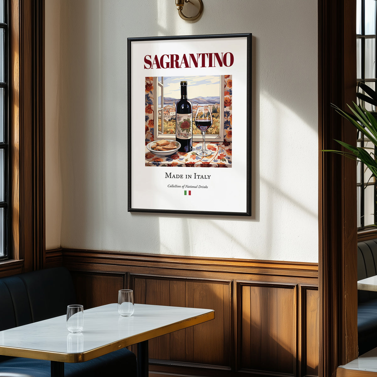 Sagrantino – Italian Red Wine, Wine Bar Wall Art, clean layout with no caption