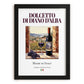Dolcetto di Diano d’Alba – Italian Red Wine, Vineyard Terrace Painting, in sleek black frame