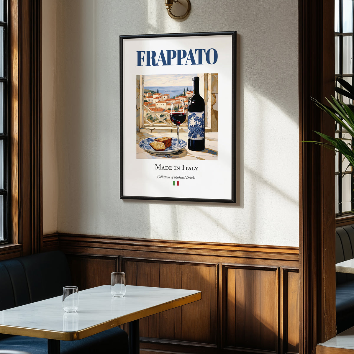 Frappato – Italian Red Wine, Wine Bar Poster, clean layout with no caption