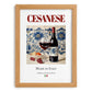 Cesanese – Italian Red Wine, Wine Bar Poster, set in oak frame