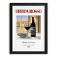 Offida Rosso – Italian Red Wine, Wine Bar Painting, in sleek black frame