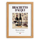 Brachetto d’Acqui – Italian Red Wine, Vineyard Terrace Illustration, set in oak frame