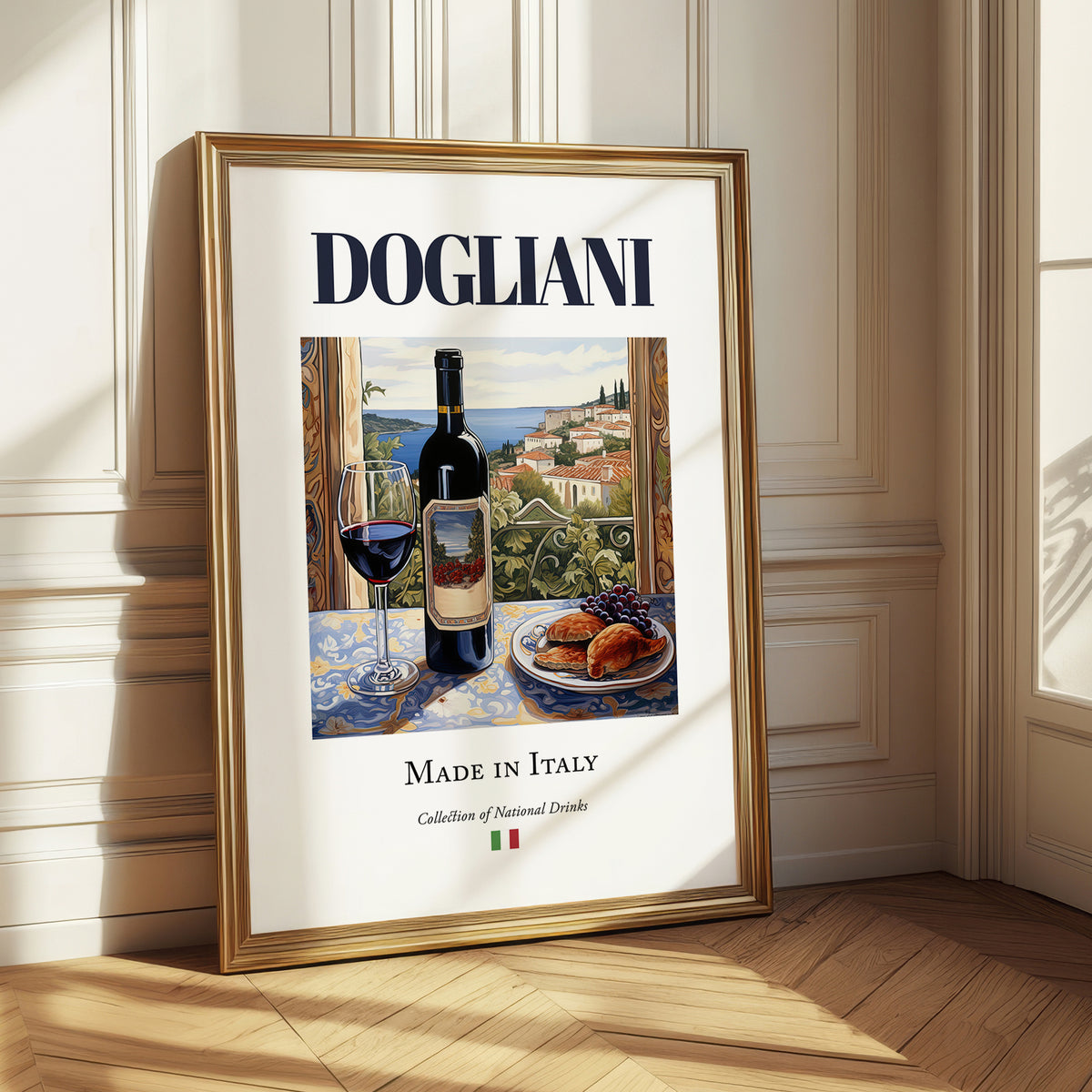 Dogliani – Italian Red Wine, Vineyard Terrace Poster