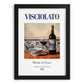Visciolato – Italian Red Wine, Vinoteca Poster, in sleek black frame