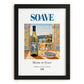 Soave – Italian White Wine, Enoteca Wall Art, in sleek black frame