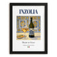Inzolia – Italian White Wine, Bodega Poster, in sleek black frame
