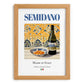 Semidano – Italian White Wine, Wine Bar Wall Decor, set in oak frame