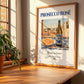 Prosecco rosé – Italian Rose Wine, Vinoteca Print, no-text version framed in wood