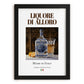 Liquore di alloro – Italian Liqueur Drink, Cocktail Lounge Still Life, in sleek black frame