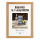 Liquore alla liquirizia – Italian Liqueur Drink, Rooftop Terrace Still Life, set in oak frame