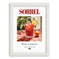 Sorrel – Jamaican Beverage Drink, Jazz Bar Print, placed in minimal white frame