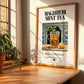 Maghrebi Mint Tea – Moroccan Tea, Tea Lounge Poster, no-text version framed in wood