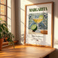 Margarita – Mexican Cocktail Drink, Beach Bar Poster, no-text version framed in wood