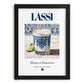 Lassi – Pakistani Beverage Drink, Hotel Lobby Wall Decor, in sleek black frame