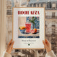 Rooh Afza – Pakistani Beverage Drink, Jazz Bar Painting, styled in a charming Paris street view