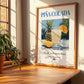 Piña Colada – Puerto Rican Cocktail Drink, Cocktail Lounge Print, no-text version framed in wood