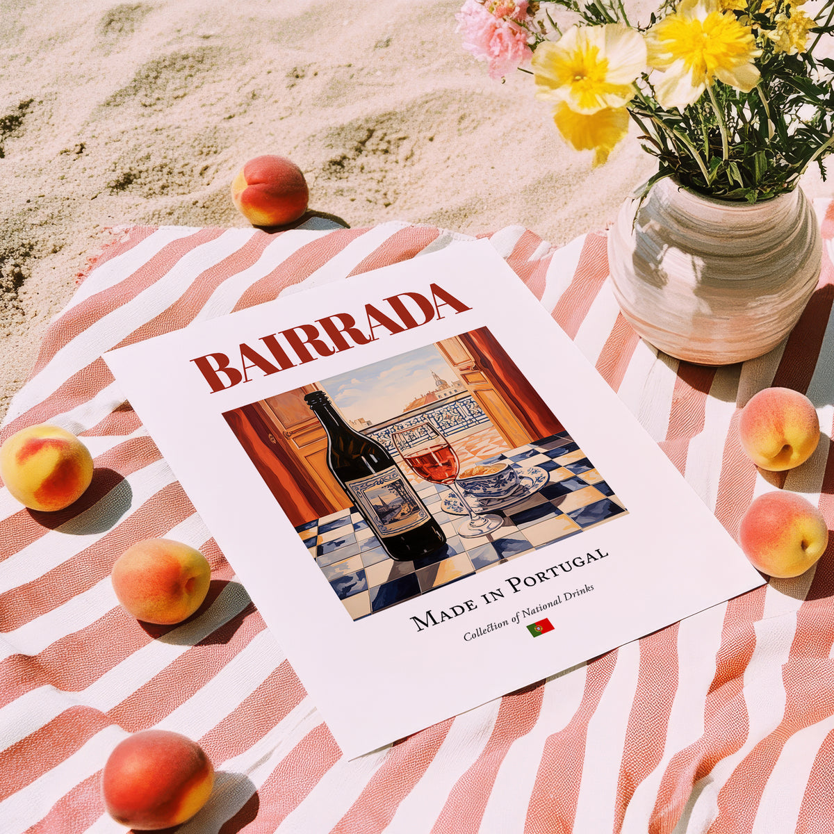 Bairrada – Portuguese Red Wine, Vinoteca Art, unframed on coastal sand