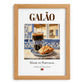 Galão – Portuguese Beverage Drink, Hotel Lobby Poster, set in oak frame