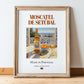 Moscatel de Setúbal – Portuguese Dessert Wine, Enoteca Art, in wooden frame leaning on the floor