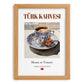 Türk Kahvesi (Turkish Coffee) – Turkish Coffee, Street Café Wall Art, set in oak frame