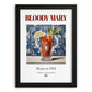 Bloody Mary – American Cocktail Drink, Beach Bar Illustration, in sleek black frame