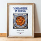 Yorkshire Pudding – English Bread Dish, Fine Dining Restaurant Wall Art, in wooden frame leaning on the floor