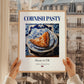Cornish Pasty – English Snack Dish, Food Bar Print, styled in a charming Paris street view