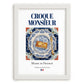 Croque Monsieur – French Snack Dish, Brasserie Poster, placed in minimal white frame