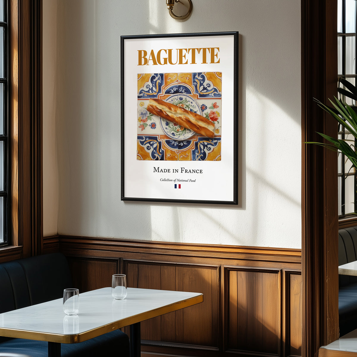 Baguette – French Bread Dish, Bistro Print, clean layout with no caption