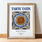 Tarte Tatin – French Dessert Dish, Tavern Poster, in wooden frame leaning on the floor
