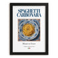 Spaghetti Carbonara – Italian Pasta, Ristorante Poster, in sleek black frame