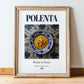 Polenta – Italian Dish, Tavern Wall Art, in wooden frame leaning on the floor