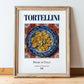 Tortellini – Italian Pasta, Restaurant Poster, in wooden frame leaning on the floor
