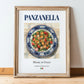 Panzanella – Italian Salad Dish, Tavern Print, in wooden frame leaning on the floor